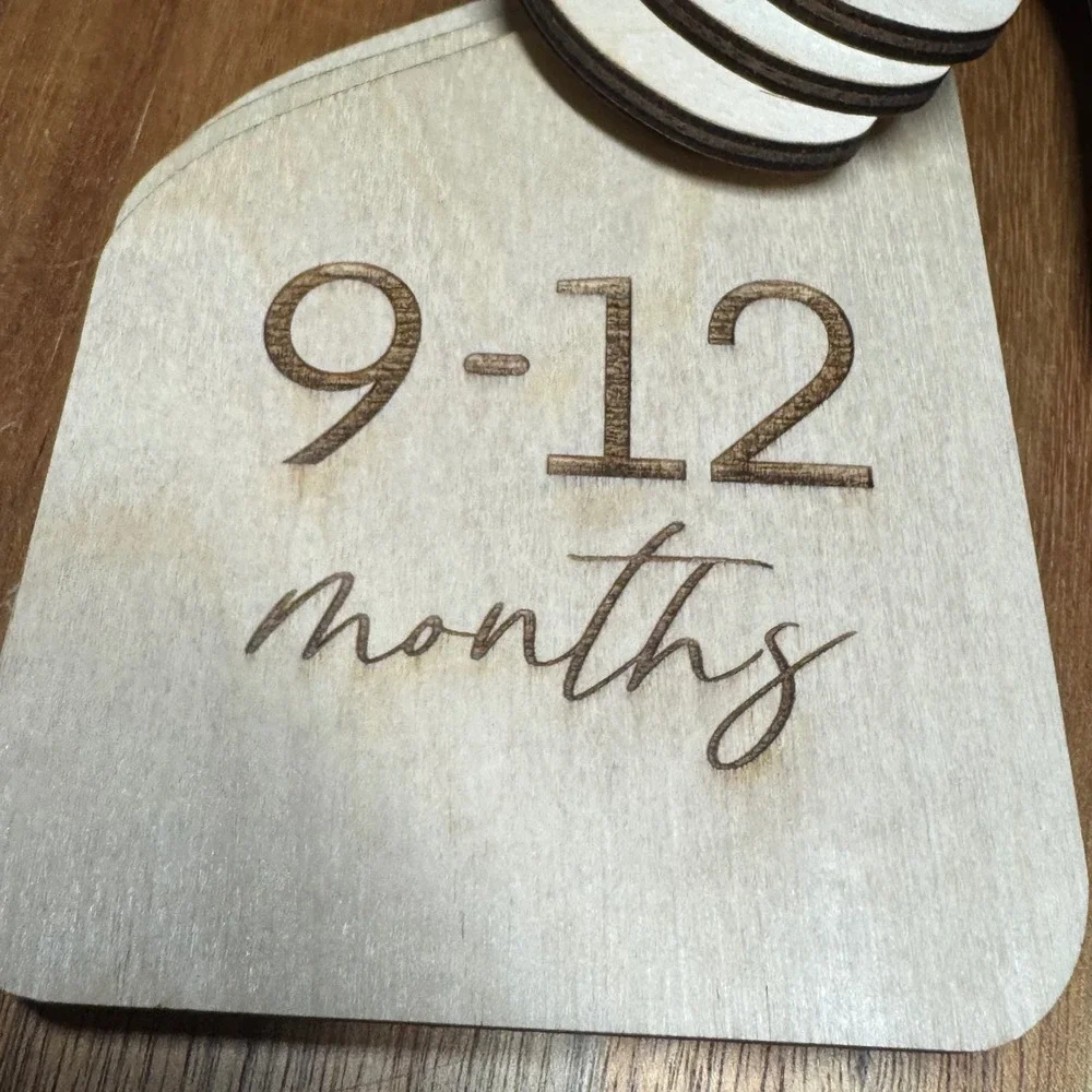 Wooden Baby Closet Dividers Set of 7 Nursery Organizers Newborn to 24 Months